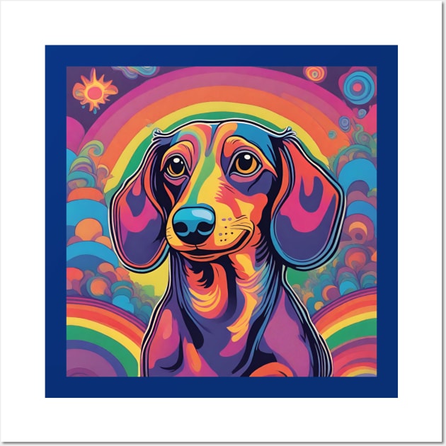 Psychedelic Doxie Wall Art by tocksickart